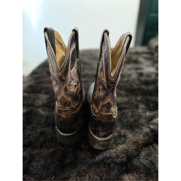 Women's Double H Brown leather cowboy western boots  Size 7 Shoes - Picture 5 of 6